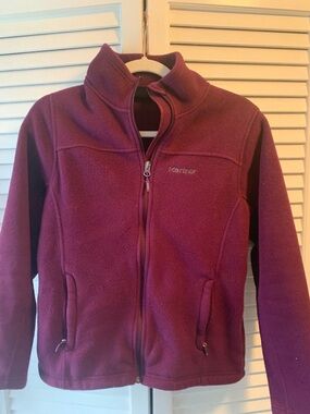 Marmot Polartec Fleece Jacket Womens Medium Burgundy Full Zip